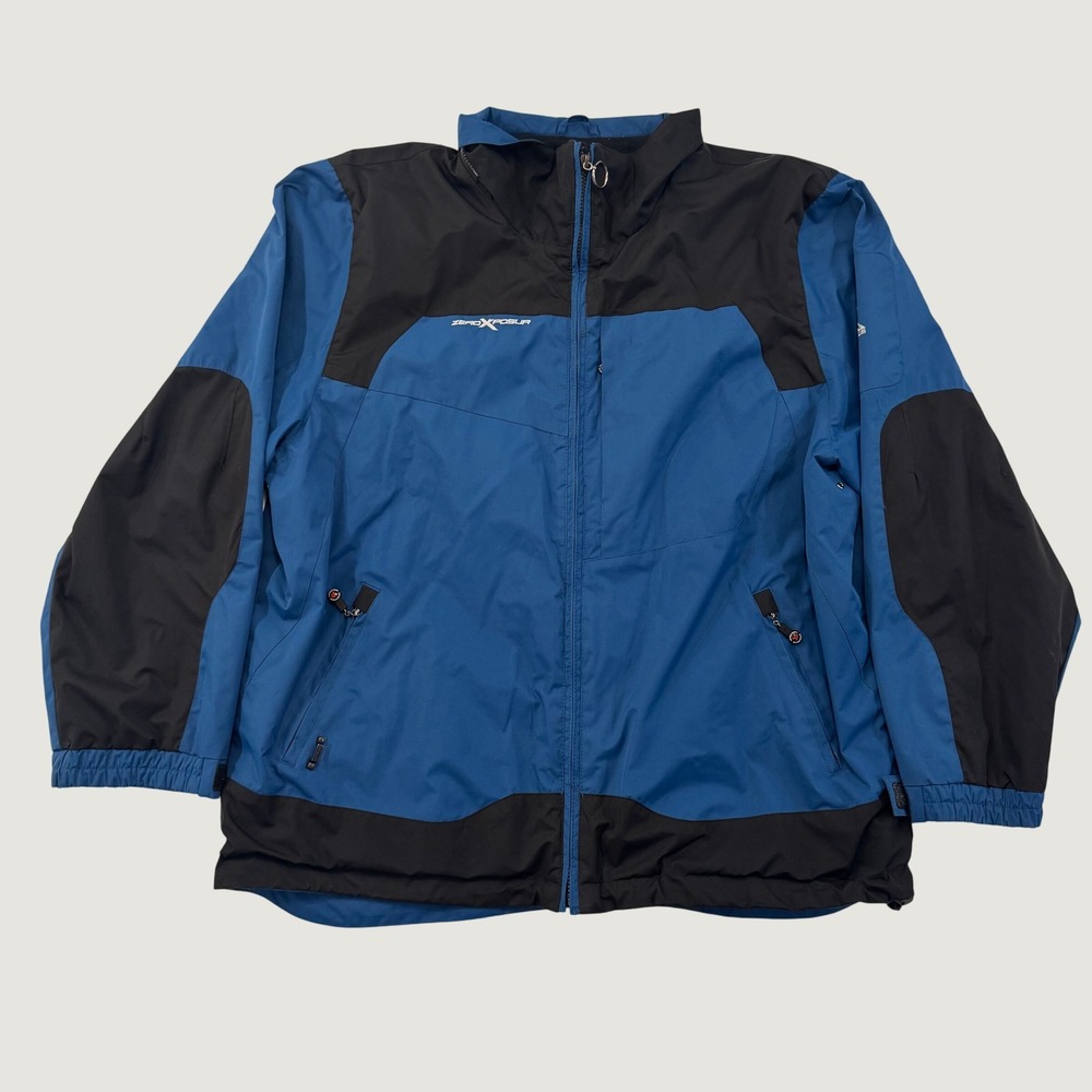 ZeroXposur Men's XL Blue Black Element Protector Full Zip Fleece Lined Jacket